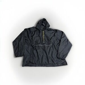 Nike Livestrong Black Yellow Windbreaker Womens Size XXL Zip Up Jacket Hooded